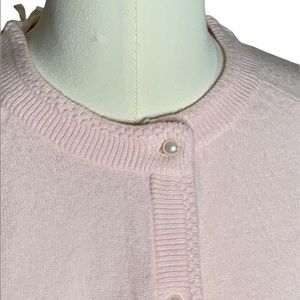 Karen Scott Womens Pink LuxSoft Cardigan Button Up Size L - NWT